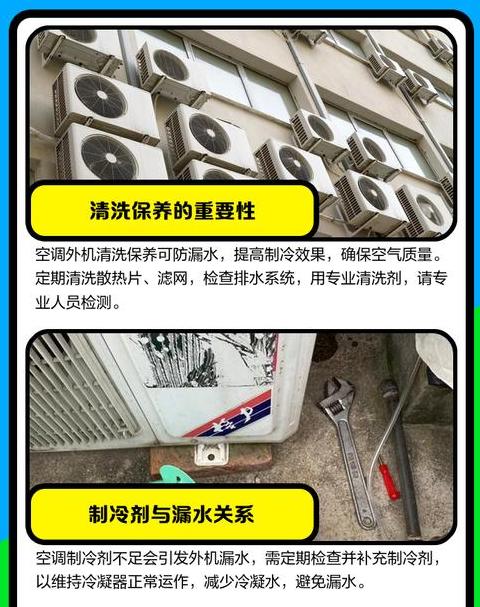 空调外机排水口漏水怎么办