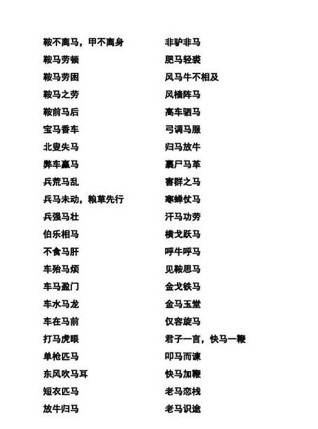 带车马成语大盘点